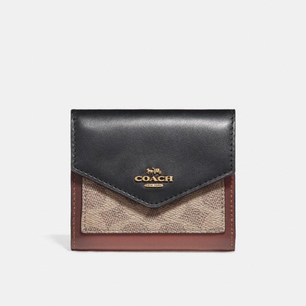 NWT Coach Wallet In Colorblock Signature Canvas